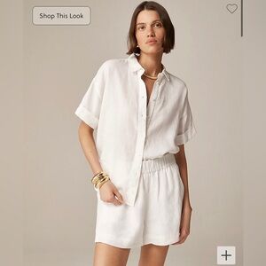 J. Crew button down shirt - Capitaine shirt in Baird McNutt Irish linen - size m